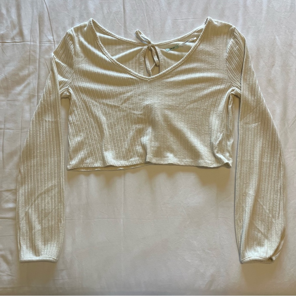 Cream Urban Outfitters Kimchi Blue shirt with bows